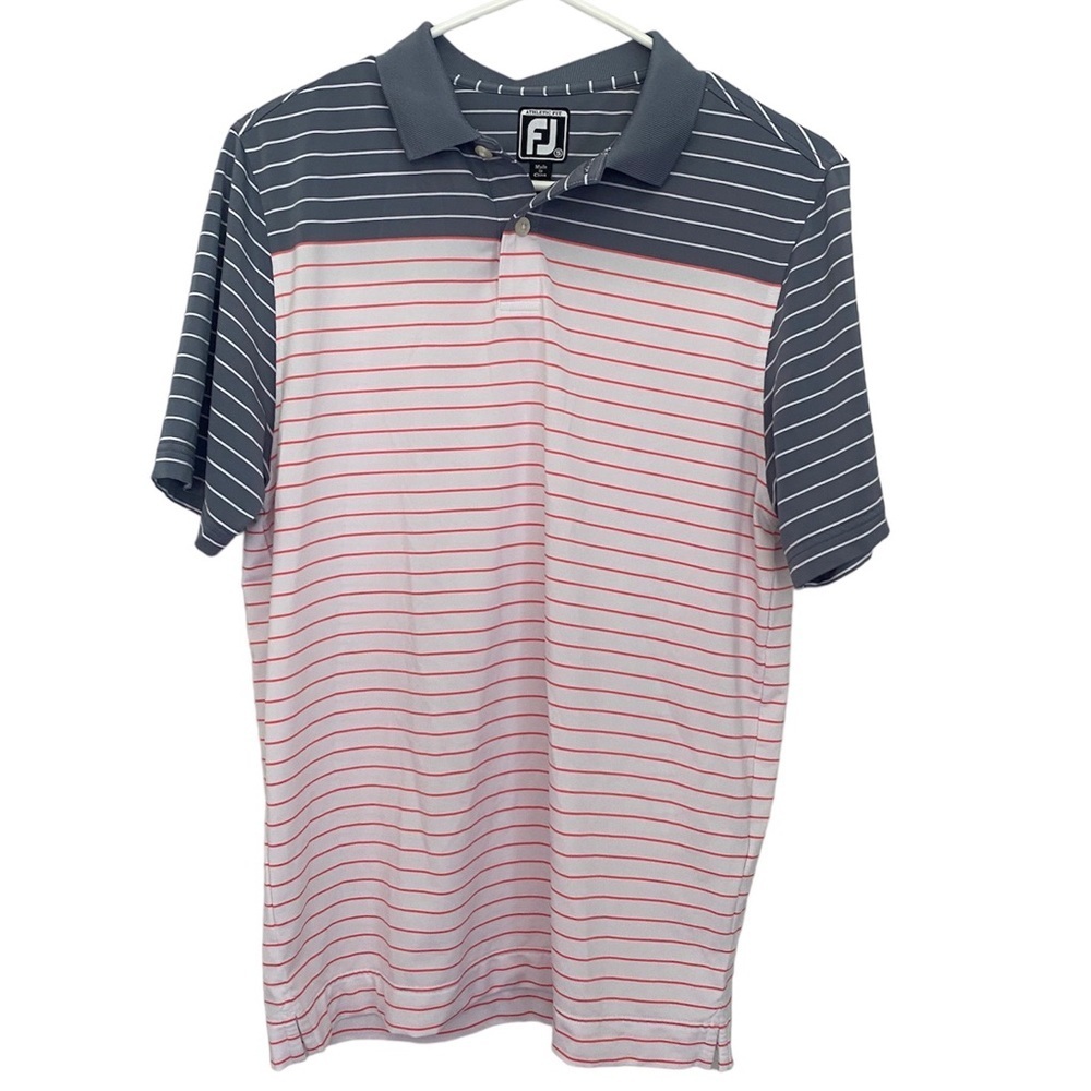 FJ Polo Coral and Grey size Small
